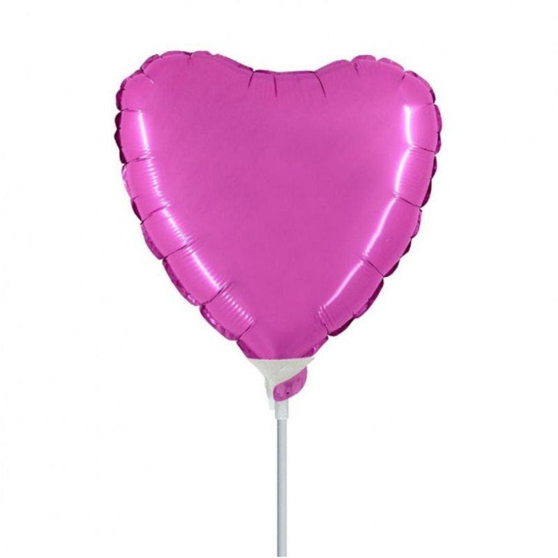 Mini Shape Mylar Cuore 9'' Fucsia Liscio - The Colours of Balloons