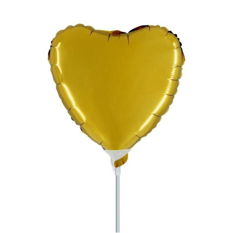 Mini Shape Mylar Cuore 9'' Oro Liscio - The Colours of Balloons