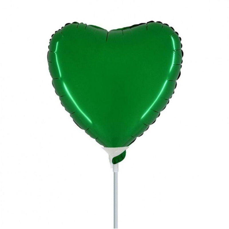 Mini Shape Mylar Cuore 9'' Verde Liscio - The Colours of Balloons