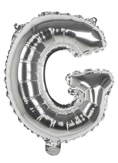 Foil Balloon Letter 'G' Silver (36 cm) - The Colours of Balloons