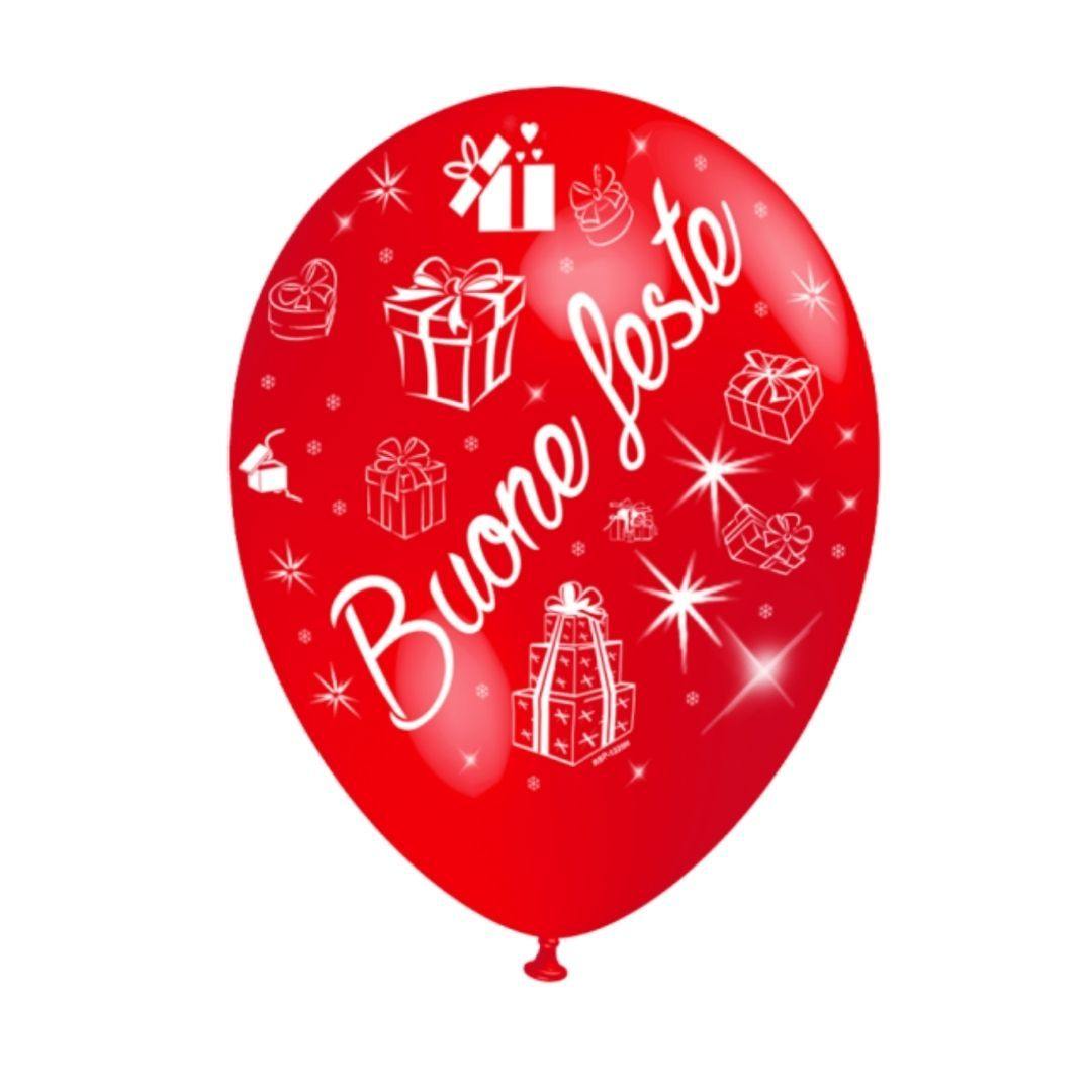 Palloncini Rossi con Stampa Buone Feste 12'' - Busta 8pz – The Colours of  Balloons