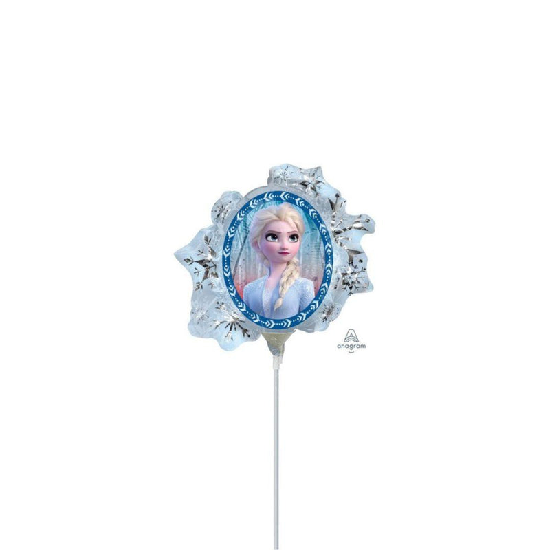 Pallone foil Minishape 9'' - 23 cm Frozen 2 Lato A Anna Lato B Elsa - The Colours of Balloons