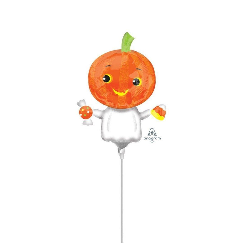 Pallone foil Minishape Pumkin Ghost - The Colours of Balloons