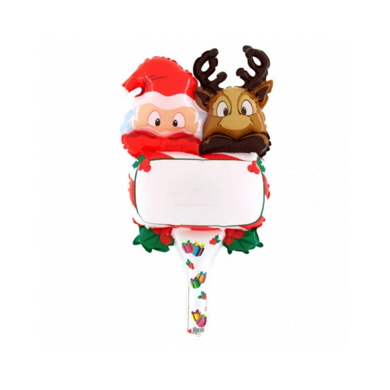 Shape Personalizzabile Renna e Babbo Natale 31” - The Colours of Balloons