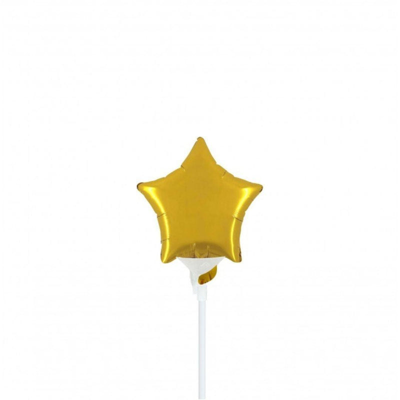Mini Shape Mylar Stella 4'' Oro Liscio - The Colours of Balloons