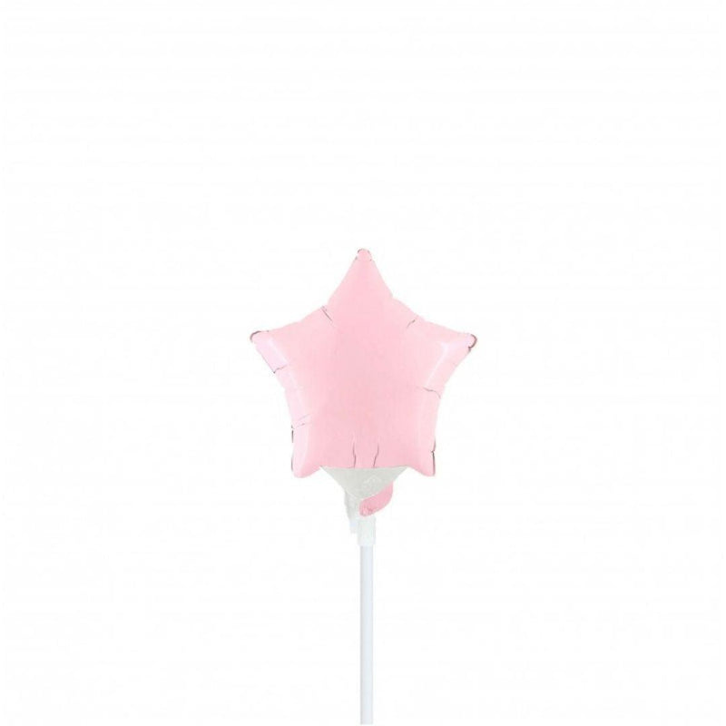 Mini Shape Mylar Stella 4'' Rosa Liscio - The Colours of Balloons