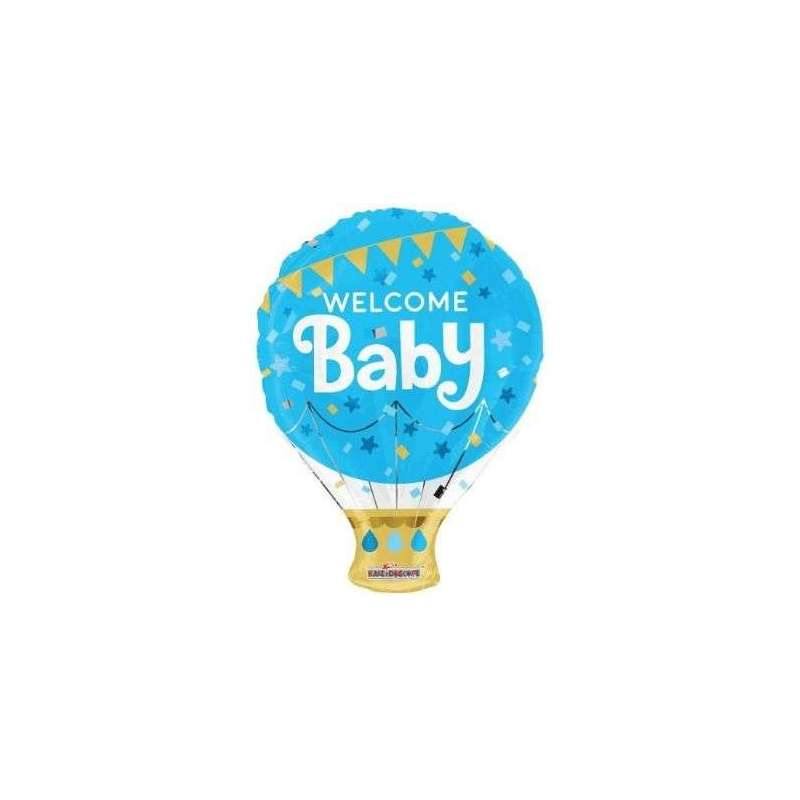Palloncino Foil 18'' Welcome Baby Azzurro - The Colours of Balloons