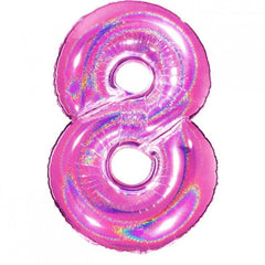 Numero 8 - 100 cm - 40'' Glitter - Vari Colori - The Colours of Balloons