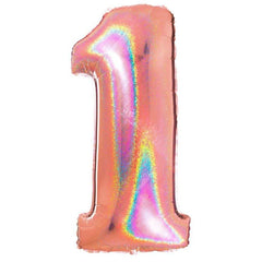 Numero 1 - 100 cm - 40'' Glitter - Vari Colori - The Colours of Balloons